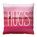 Detailansicht Kissenbezug mit rosa Farbverlauf und HUGS and kisses Aufdruck für Deko - Gradient Streifen HUGS kisses Stil