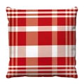 Classic red and white plaid decorative throw pillow case with soft textured fabric - Red White Large Plaid Style (4) / 18x18 Inch