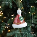 Christmas hat tree ornament with red glitter finish and golden string for holiday decor - Hat Style (APYX626-2)