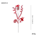 Red and white Christmas candy stick pick with glitter gift boxes and 50cm height - Candy Gift Box Branch (Style B)