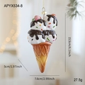 Christmas ice cream cone ornament with chocolate glaze and glitter finish for tree decor - Ice Cream