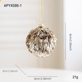Champagnerfarbene 6cm Glitzerkugel mit Aufhängeschlaufe für Weihnachtsdekoration - 6cm
