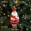 Décoration suspendue père Noël chef pour sapin de Noël, taille 7x7,1cm - Style Chef