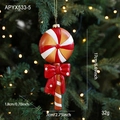 Décoration sucette bonhomme de pain d'épices de Noël, dimensions 17cm par 7cm - Style Bonbon
