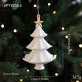 Décoration de Noël blanche en forme de Père Noël avec étoile dorée et lumières - Style Sapin de Noël (APYX530-5)