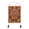 Dettaglio dell'arazzo Giorno dei Morti con nappe e motivi di teschi colorati - 35x50cm / Stile Libro di Attività (款式-2)