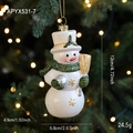 Pendentif bonhomme de neige de Noël avec écharpe verte sur sapin festif - Bonhomme de Neige