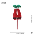 Christmas elf leg stakes in red and green with bells for tree floral decoration - Red and Green Elf Leg