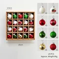 20-piece Christmas glass ball set with red truck Noel prints and matte glitter finishes - Matte High Gloss Metallic Mix Series / 20 Pieces/Pack (2.5CM) / Assorted Colors Type B