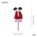 Christmas elf hat stake decoration with red white Santa legs design for tree ornament - Red and White Santa Leg