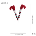 Christmas elf leg stakes in red and green stripes for holiday party decoration - Red Green Shoes Pick