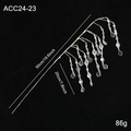 50cm acrylic white crystal branches with glitter for Christmas tree decor 86g - Teardrop Crystal Hanging Style (ACC24-23)