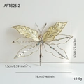 Clip a farfalla in rete dorata e argentea per decorazioni, larghezza di 19 cm - Libellula Dorata