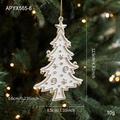 Matte white and gold snowflake Christmas ornament with vintage embossed star patterns - Christmas Tree