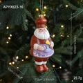 Santa Claus hanging ornament with dimensions 17cm by 7.2cm for Christmas tree decoration - Kitchen Santa Style