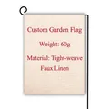 Double-sided linen garden flag with tulip design for Mother's Day outdoor decoration - Custom Style (Custom)