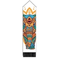 Bohemian tapestry featuring colorful elephant and mandala patterns with elegant black tassels - 32.5x130cm / Style-1 (Orange & Green Elephant)