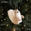 Scoiattolo di peluche per albero di Natale in beige con cordino per decorazioni festive - Stile Scoiattolo