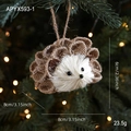 Igel Weihnachtsanhänger aus Stroh mit Juteseil für rustikale Baumdekoration - Igel