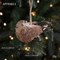 Handgefertigter Vogel-Anhänger aus Stroh für Weihnachtsbaum-Deko mit Juteseil - Vogel-Stil