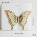 Fiocco a farfalla in velluto con paillettes oro per albero di Natale, beige 20x14cm - Farfalla dorata