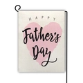 Father's Day garden flag with pink heart design and black metal hanging bracket - Pink Heart Watercolor Style (3)