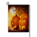 Bandiera da giardino Halloween con zucche luminose e luna piena con supporto metallo - Stile Zucca Luna Piena / 45*30cm
