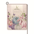 Linen garden flag with watercolor blue pumpkins and Autumn Breath text for fall decor - Watercolor Pumpkin Purple Flower Autumn Breath (13) / 45*30cm