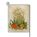 Bandiera da giardino in lino con zucche e mais ad acquerello per il Ringraziamento - Stile Raccolto Zucca Acquerello Vintage / 45*30cm