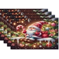 Christmas Santa Claus placemat set with high-density woven texture for festive table decor - Santa Claus Style (Style 1)