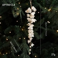 Ornement de sapin de Noël à fleurs blanches avec perles élégantes pour décoration - Pendentif Pétale Blanc Type D
