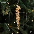 Décoration de sapin de Noël en cristal acrylique transparent forme de grappe 16cm - Pendentif Grappe de Raisin Champagne Type A