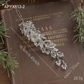 Décoration de Noël en feuille d'acrylique transparente avec finition effet neige givrée - Pendentif Feuille à Paillettes Transparent Type H