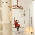 Resin painted Christmas angel ornament in a golden star frame for holiday tree decor - Angel Girl