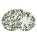 Set of four linen placemats with green eucalyptus leaf print for table heat insulation - Eucalyptus Leaf Style