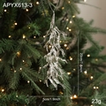 Décoration de Noël branche de corail acrylique transparent sur sapin illuminé, 20cm - Pendentif Bois de Cerf Type K