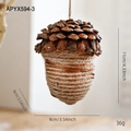 Grande décoration de pomme de pin faite main avec écailles naturelles, 11cm - Pendentif Pomme de Pin 11CM (APYX594-3)