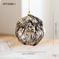 Boule de Noël en guirlande or champagne avec attache, taille de 6cm 2,36 pouces - Boule de Noël Champagne 6CM (APYX595-1)