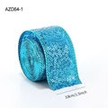 Blue sequin ribbon roll for Christmas gift wrapping and festive decor, 1.5 inches wide - Blue