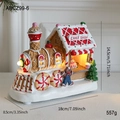 Weihnachtliche Lebkuchen-Zug-Spieluhr aus Harz mit warmen LED-Lichtern und Konditorei - Zug Konditorei Spieluhr
