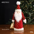 Papá Noel rojo con lentejuelas doradas y bolsa de regalo para decoración - Adorno de Papá Noel