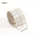 6.3cm champagne cream plaid ribbon with gold glitter for Christmas gift wrapping - Creamy White Gold Grid Style
