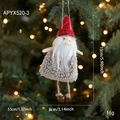 Gnomo di Natale in peluche con cappello rosso e campanellini appeso all'albero - Stile Babbo Natale Con Sciarpa