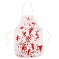 Halloween bloody splatter apron with neck strap for horror cosplay and spooky prop costumes - White Base With Blood Red Mottled Pattern (5) / 50*70