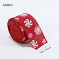 Kerstmis jute lint met pepermunt print in rood voor feestelijke cadeauverpakking - Rood Snoep