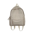 Minimalist beige large capacity backpack for students with multiple compartments - Off White