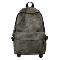 Sac à dos en toile de grande capacité style urbain avec compartiments pour ordinateur - Noir