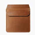 Vertical brown genuine leather tool holster with bronze rivets and handmade stitching - Retro Brown (7207 Brown)