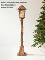 Lampadaire de Noël moyen 120cm en bois avec lumières LED et décorations de baies - Moyen