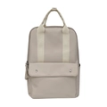 Eleganter beiger Laptop Rucksack mit großem Fassungsvermögen und Schnallen-Fronttasche - Weiß